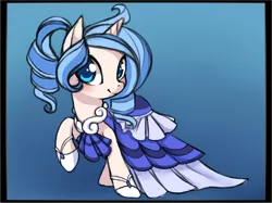 Size: 1930x1442 | Tagged: safe, artist:starshinebeast, derpibooru import, oc, oc:opuscule antiquity, unofficial characters only, pony, unicorn, clothes, dress, female, gala dress, mare, solo