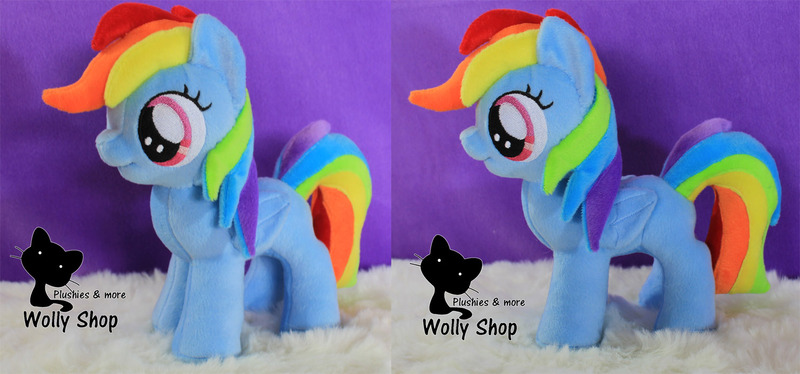 Size: 1497x700 | Tagged: artist:vegeto-uchihaportgas, artist:wolly, derpibooru import, ebay, ebay link, filly, filly rainbow dash, irl, photo, plushie, rainbow dash, safe, solo