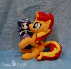 Size: 1200x1165 | Tagged: safe, artist:lanacraft, derpibooru import, rarity, sunset shimmer, pony, equestria girls, doll, equestria girls minis, eqventures of the minis, irl, photo, plushie, tiny, toy