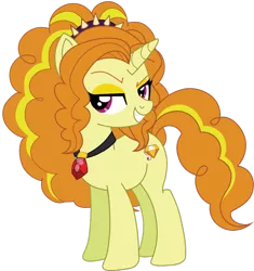 Size: 1024x1091 | Tagged: adagio dazzle, artist:robocheatsy, derpibooru import, grin, jewelry, necklace, ponified, safe, simple background, smiling, solo, transparent background