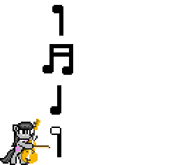 Size: 264x236 | Tagged: safe, artist:mega-poneo, derpibooru import, octavia melody, pony, animated, bipedal, cello, gif, hoof hold, megaman, megapony, music, music notes, musical instrument, pixel art, playing, simple background, solo, sprite, transparent background, video game