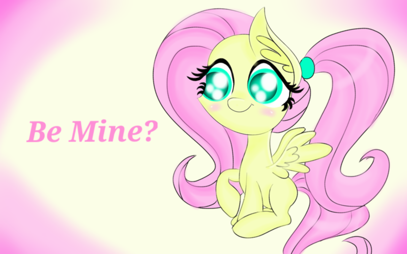 Size: 1024x640 | Tagged: safe, artist:felinefluff, derpibooru import, fluttershy, alternate hairstyle, bronybait, cute, ponytail, shyabetes, solo