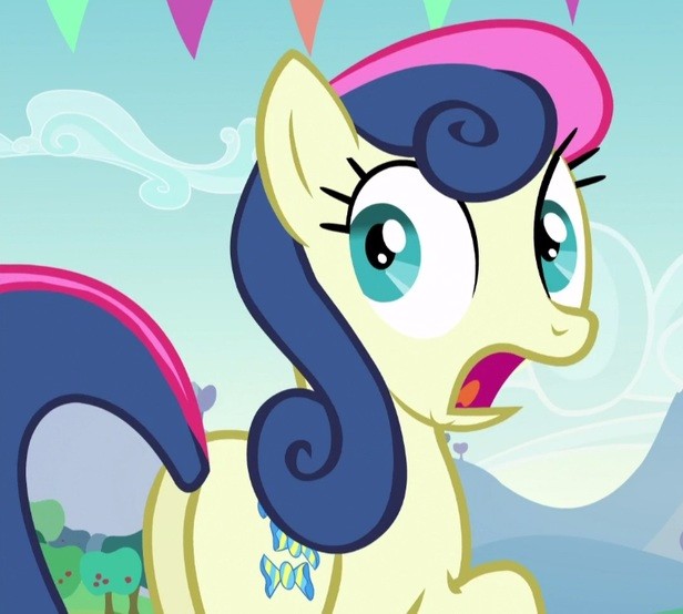 Size: 616x554 | Tagged: safe, derpibooru import, screencap, bon bon, sweetie drops, pony, the mane attraction, cropped, female, mare, open mouth, plot, solo