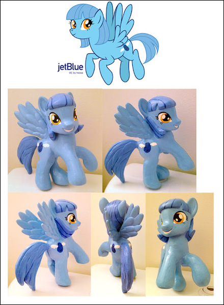 Size: 469x640 | Tagged: safe, artist:hezaa, artist:omgwtflols, derpibooru import, oc, oc:jet stream, unofficial characters only, pegasus, pony, custom, irl, jetblue, photo, toy