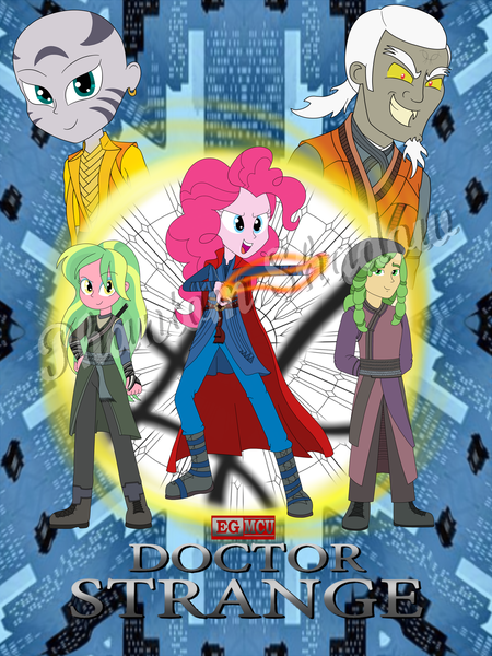 Size: 1600x2133 | Tagged: safe, artist:phantomshadow051, derpibooru import, discord, lemon zest, pinkie pie, sandalwood, zecora, equestria girls, baron mordo, crossover, doctor strange, equestria girls-ified, kaecilius, marvel, the ancient one, wong