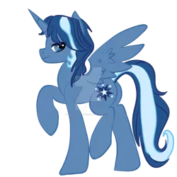 Size: 1024x1024 | Tagged: safe, artist:magicpebbles, derpibooru import, oc, oc:starbright, unofficial characters only, alicorn, pony, alicorn oc, simple background, solo, transparent background, watermark