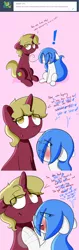 Size: 2000x6300 | Tagged: artist:fullmetalpikmin, ask, blushing, couple, crying, derpibooru import, embarrassed, oc, oc:flask, oc:mal, safe, tumblr, tumblr:ask viewing pleasure, unofficial characters only