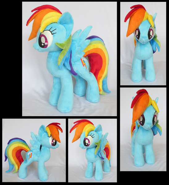 Size: 1733x1901 | Tagged: artist:fireflytwinkletoes, derpibooru import, irl, photo, plushie, rainbow dash, safe, solo