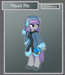 Size: 1688x1950 | Tagged: safe, artist:brownie-bytes, derpibooru import, maud pie, anthro, earth pony, unguligrade anthro, bell, crossover, female, final fantasy, geomancer, solo