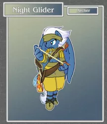 Size: 1688x1950 | Tagged: anthro, archer, arrow, artist:brownie-bytes, crossbow, crossover, derpibooru import, final fantasy, night glider, safe, solo, unguligrade anthro