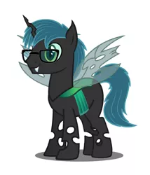 Size: 626x731 | Tagged: artist:flash equestria photography, changeling, changeling oc, derpibooru import, glasses, oc, oc:stratamax, safe, simple background, solo, unofficial characters only, white background