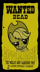 Size: 417x741 | Tagged: applejack, bust, cactus jack, derpibooru import, glare, grin, mick foley, portrait, safe, smiling, smirk, solo, wanted poster, wwe