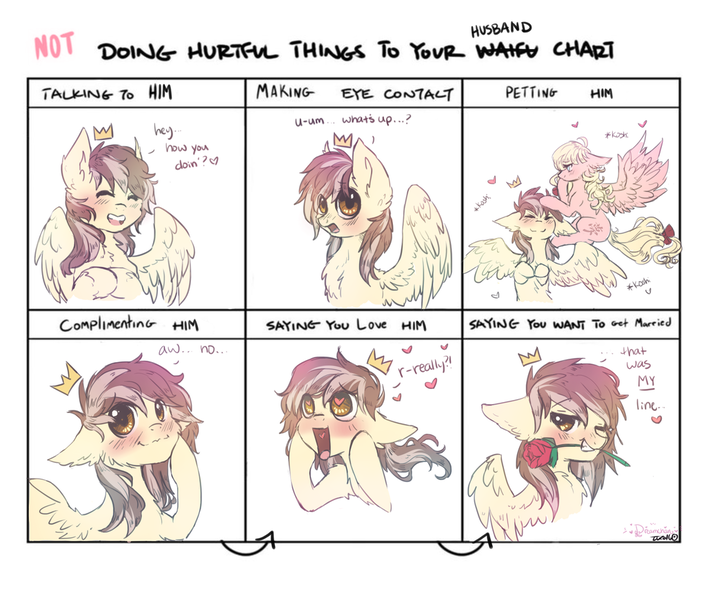 Size: 1024x870 | Tagged: safe, artist:dream--chan, derpibooru import, oc, oc:dream whisper, oc:prince whateverer, unofficial characters only, doing loving things, floppy ears, flower, flower in mouth, heart, heart eyes, husband, husbando, male, meme, mouth hold, oc x oc, rose, shipping, straight, wingding eyes