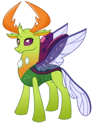 Size: 2600x3400 | Tagged: artist:cheezedoodle96, changedling, changeling, derpibooru import, king thorax, safe, simple background, solo, spread wings, svg, .svg available, thorax, to where and back again, transparent background, vector