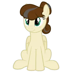 Size: 3000x3000 | Tagged: safe, artist:besttubahorse, derpibooru import, oc, oc:vanilla bean, unofficial characters only, pegasus, pony, female, mare, mother, simple background, sitting, smiling, solo, transparent background, vector