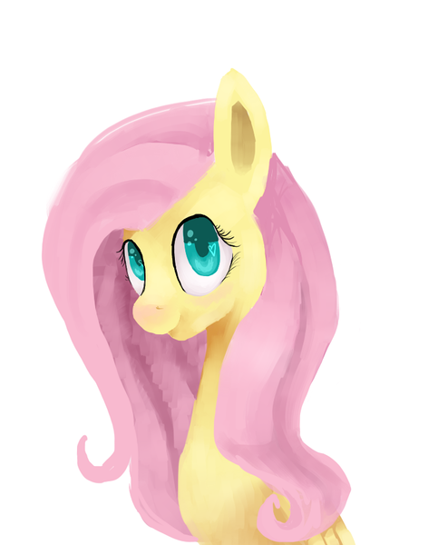 Size: 700x890 | Tagged: safe, artist:share dast, derpibooru import, fluttershy, bust, folded wings, heart eyes, looking at you, portrait, simple background, smiling, solo, white background, wingding eyes