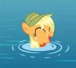 Size: 11751x10632 | Tagged: safe, artist:cyanlightning, derpibooru import, applejack, earth pony, pony, the mane attraction, .svg available, absurd resolution, clothes, cute, filly, filly applejack, hat, jackabetes, simple background, solo, transparent background, vector, water