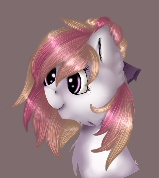 Size: 2052x2300 | Tagged: artist:czywko, bust, derpibooru import, oc, oc:nyssa, pink, portrait, safe, solo, unofficial characters only