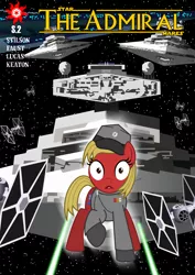 Size: 1240x1754 | Tagged: artist:christhes, comic, cover art, crossover, derpibooru import, oc, safe, spaceship, star destroyer, star mares, star wars, unofficial characters only