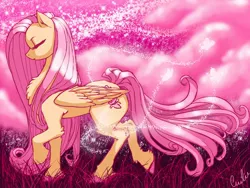 Size: 1600x1200 | Tagged: safe, artist:fantasymemory, derpibooru import, fluttershy, chest fluff, colored hooves, eyes closed, folded wings, profile, raised hoof, solo, walking