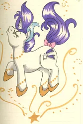 Size: 384x576 | Tagged: artist:skypinpony, derpibooru import, g1, glory, lined paper, safe, solo, traditional art