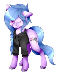 Size: 1086x1408 | Tagged: safe, artist:itsizzybel, derpibooru import, oc, oc:claris, unofficial characters only, earth pony, pony, clothes, female, hoodie, mare, simple background, solo, transparent background