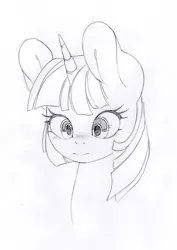 Size: 848x1200 | Tagged: artist:lonelycross, blushing, bust, derpibooru import, face, safe, sketch, solo, traditional art, twilight sparkle