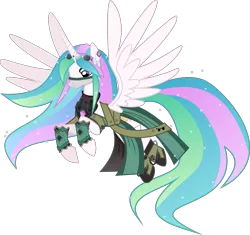 Size: 4000x3760 | Tagged: safe, artist:limedazzle, derpibooru import, princess celestia, pony, absurd resolution, alternate hairstyle, crossover, female, mare, paladins, paladins: champions of the realm, simple background, solo, transparent background, ying