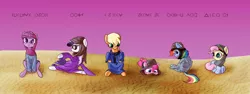 Size: 4800x1800 | Tagged: applejack, artist:aaronmk, derpibooru import, desert, fluttershy, mane six, pinkie pie, rainbow dash, rarity, safe, tamasheq, tuareg, twilight sparkle