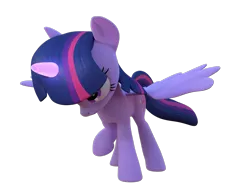 Size: 1600x1200 | Tagged: safe, artist:creatorofpony, artist:silshadnic, deleted from derpibooru, derpibooru import, twilight sparkle, twilight sparkle (alicorn), alicorn, pony, 3d, blender, magic, simple background, solo, transparent background