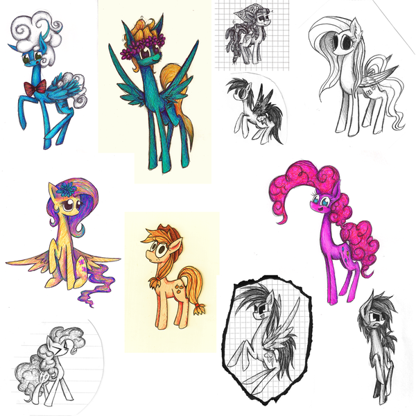 Size: 3000x3000 | Tagged: applejack, artist:that-was-weird, derpibooru import, fluffy clouds, fluttershy, oc, pinkie pie, rainbow dash, safe, tree hugger, zephyr breeze