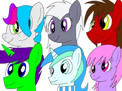 Size: 1600x1200 | Tagged: safe, artist:toyminator900, derpibooru import, oc, oc:andandampersand, oc:aureai gray, oc:chip, oc:clever clop, oc:cyan lightning, oc:melody notes, unofficial characters only, pony, unicorn