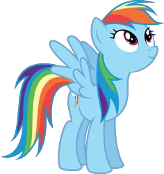 Size: 6400x6778 | Tagged: absurd resolution, artist:deratrox, buckball season, derpibooru import, looking up, rainbow dash, safe, simple background, smiling, solo, .svg available, transparent background, vector