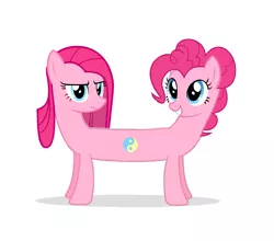 Size: 1707x1501 | Tagged: artist:theunknowenone1, catdog, conjoined, conjoined twins, cutie mark, derpibooru import, pinkamena diane pie, pinkie pie, safe, simple background, sisters, source needed, twins, two heads, useless source url, white background, yin-yang