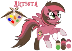 Size: 1024x723 | Tagged: safe, artist:matteglaze, derpibooru import, oc, oc:artista, unofficial characters only, pegasus, pony, amputee, commission, glasses, missing wing, peg leg, prosthetic leg, prosthetic limb, prosthetics, rearing, reference sheet, simple background, solo, transparent background