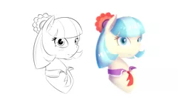 Size: 1920x1200 | Tagged: artist:joe0316, artist:laptop-pone, coco pommel, derpibooru import, looking at you, safe, simple background, sketch, solo, white background