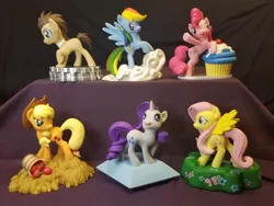 Size: 1600x1200 | Tagged: safe, derpibooru import, photographer:we are borg, applejack, doctor whooves, fluttershy, pinkie pie, rainbow dash, rarity, time turner, pony, diamond select toys, irl, male, photo, stallion, toy