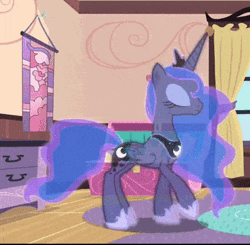 Size: 390x382 | Tagged: safe, derpibooru import, screencap, princess luna, alicorn, pony, for whom the sweetie belle toils, animated, animation error, cropped, dream walker luna, eyes closed, fabulous, frown, gif, horses doing horse things, loop, majestic, raised hoof, solo, stomping, transparent flesh