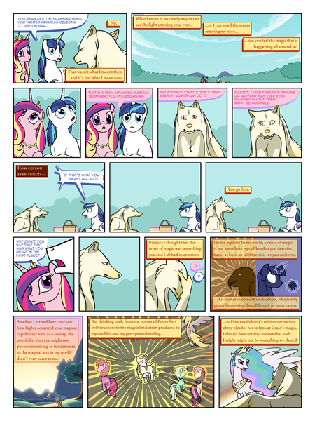 Size: 900x1200 | Tagged: artist:arofatamahn, comic, comic:the night the magic died, derpibooru import, oc, oc:nahmat, princess cadance, princess celestia, safe, shining armor