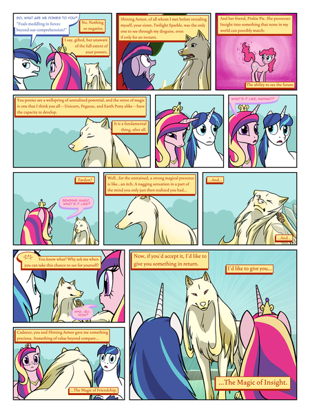 Size: 900x1200 | Tagged: artist:arofatamahn, comic, comic:the night the magic died, derpibooru import, oc, oc:nahmat, pinkie pie, princess cadance, safe, shining armor, twilight sparkle