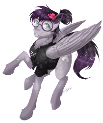 Size: 3210x3817 | Tagged: safe, artist:pinktonicponystudio, derpibooru import, oc, unofficial characters only, pegasus, pony, clothes, commission, glasses, simple background, solo, transparent background