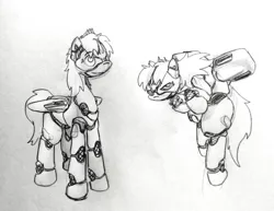 Size: 1280x988 | Tagged: safe, artist:pencilbrony, derpibooru import, oc, unofficial characters only, robot, solo, traditional art