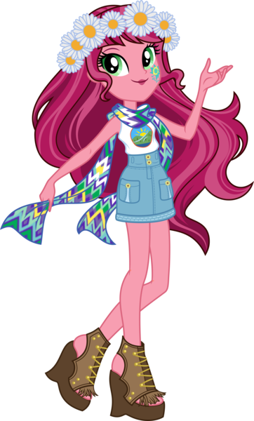 Size: 3500x5800 | Tagged: safe, artist:crimsumic, derpibooru import, gloriosa daisy, equestria girls, legend of everfree, absurd resolution, clothes, crossed legs, geometric, scarf, shorts, simple background, solo, transparent background, vector