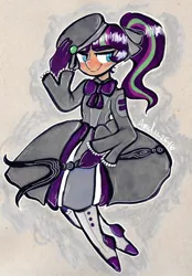 Size: 744x1072 | Tagged: artist:grocerystorephobic, cute, derpibooru import, glimmerbetes, human, humanized, magical girl, s5 starlight, safe, solo, staff, staff of sameness, starlight glimmer, traditional art