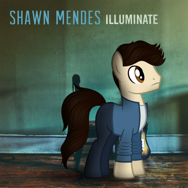 Size: 1500x1500 | Tagged: safe, artist:aldobronyjdc, derpibooru import, ponified, earth pony, pony, album, album cover, clothes, music, ponified album cover, shawn mendes, solo