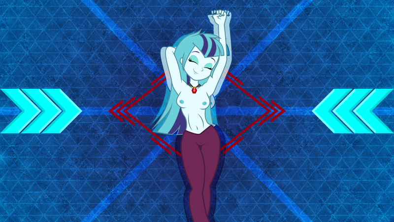 Size: 3840x2160 | Tagged: questionable, artist:discorded-joker, artist:laszlvfx, derpibooru import, edit, sonata dusk, equestria girls, adorasexy, belly button, breasts, busty sonata dusk, clothes, cute, female, nipples, pants, partial nudity, sexy, solo, solo female, stretching, topless, wallpaper, wallpaper edit, wallpaper for the fearless