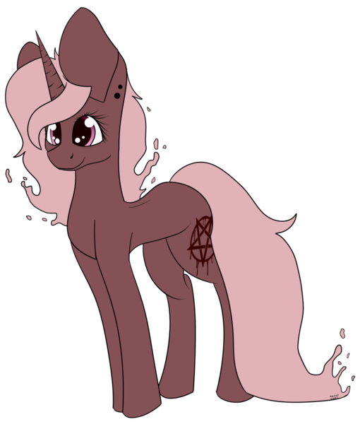 Size: 1024x1205 | Tagged: safe, artist:fizzy2014, derpibooru import, oc, unofficial characters only, pony, unicorn, female, impossibly large ears, mare, pentagram, simple background, solo, transparent background