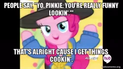 Size: 800x449 | Tagged: safe, derpibooru import, edit, edited screencap, screencap, pinkie pie, earth pony, pony, testing testing 1-2-3, digital underground, female, humpty hump, image macro, mare, meme, rapper pie, sing (movie), solo