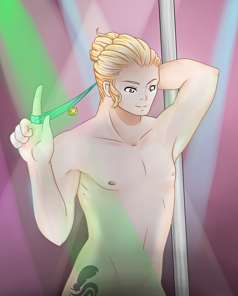 Size: 720x897 | Tagged: arm behind head, armpits, artist:dedonnerwolke, bare chest, bishie, bishonen, bun, cutie mark, dancing, derpibooru import, human, humanized, light skin, male, male stripper, nipples, nudity, pole, pole dancing, solo, solo male, stripper pole, stripping, strobe lights, suggestive, undressing, zephyr breeze