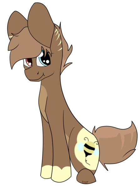 Size: 1024x1388 | Tagged: safe, artist:fizzy2014, derpibooru import, oc, unofficial characters only, earth pony, pony, heterochromia, impossibly large ears, simple background, sitting, solo, transparent background